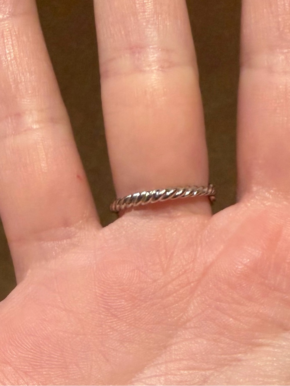 David Yurman Stax Chain Link Ring - 18K White Gold with Diamonds, 4.5mm - Picture 6 of 9